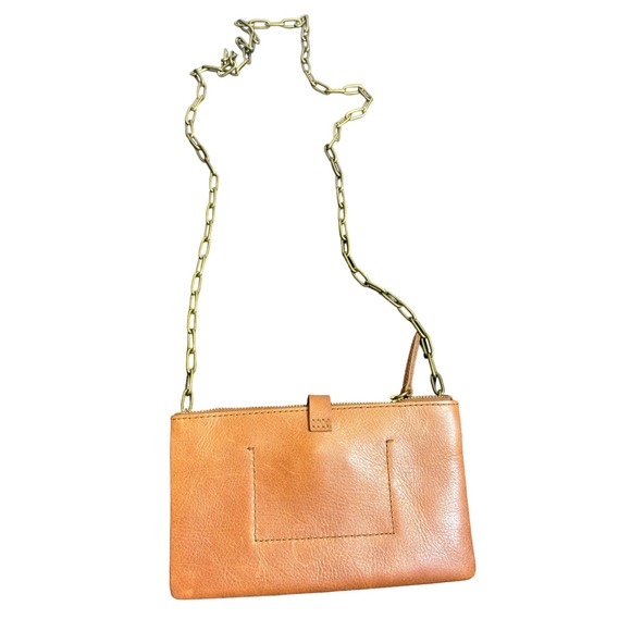 Madewell‎ NWT The Transport Accordion Crossbody in English Saddle Leather - Picture 2 of 5